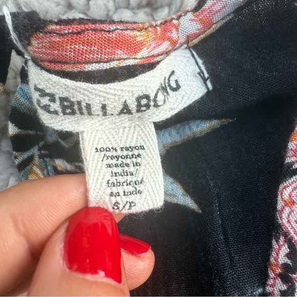 Billabong Black Floral Dress - Picture 4 of 5